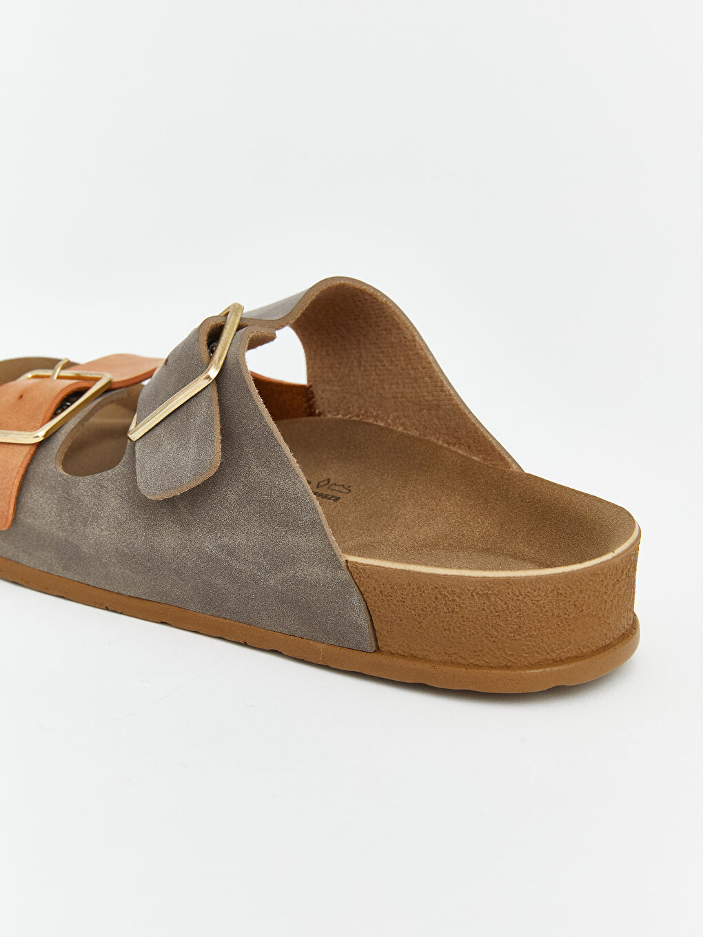 Kahverengi Çift Bantlı Kadın Terlik-4