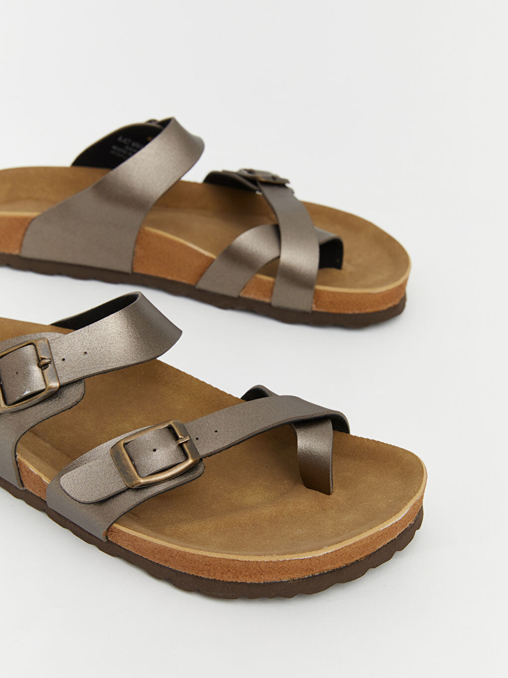 Bej Parmak Arası Kadın Terlik-1