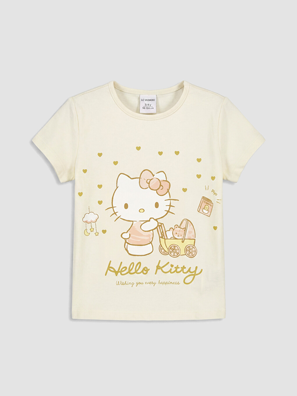 Hello Kitty Printed Girls' Shortie Pyjamas Set-1
