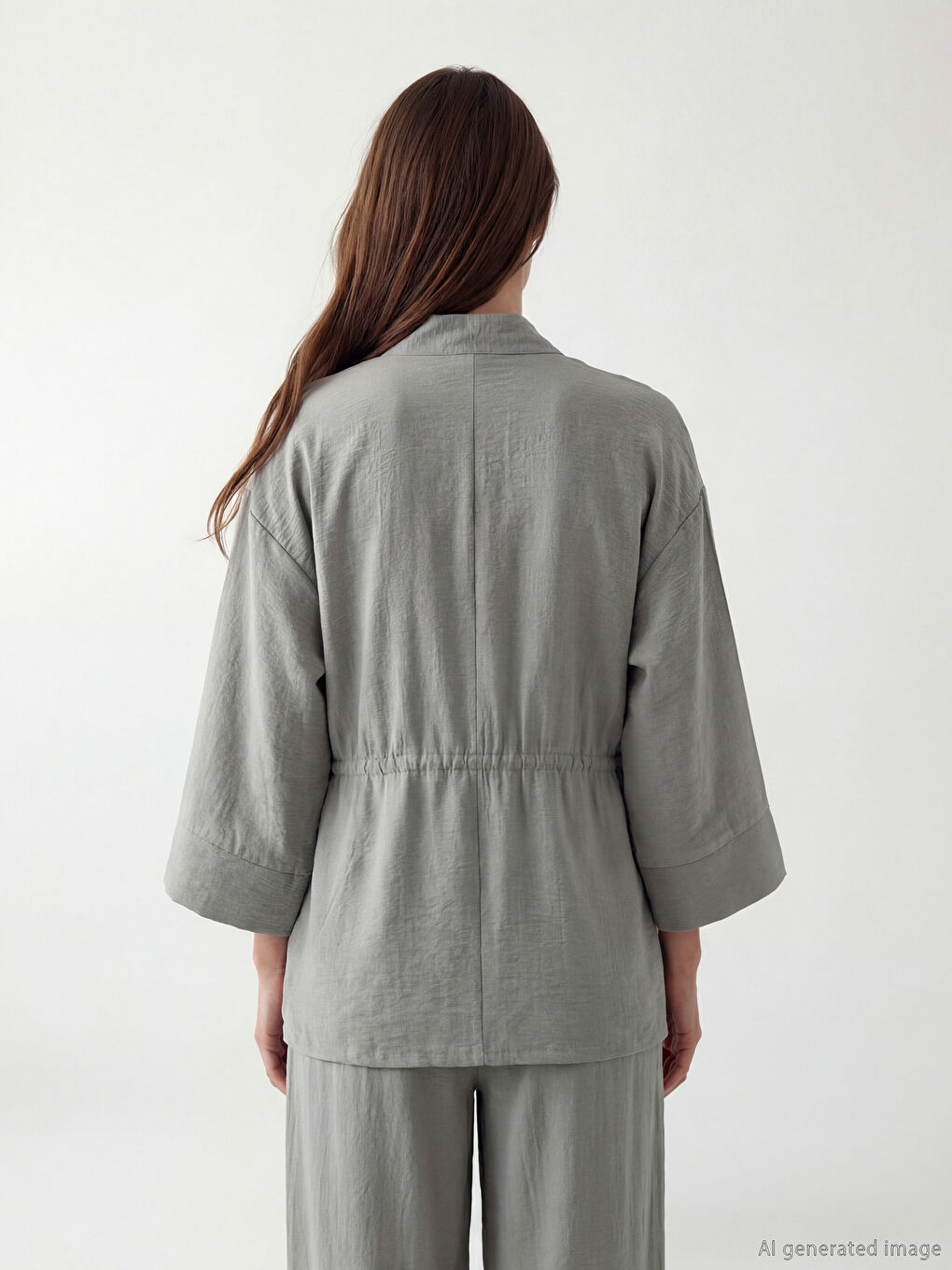 Chemise Femme Froncée en Tissu Froissé-2