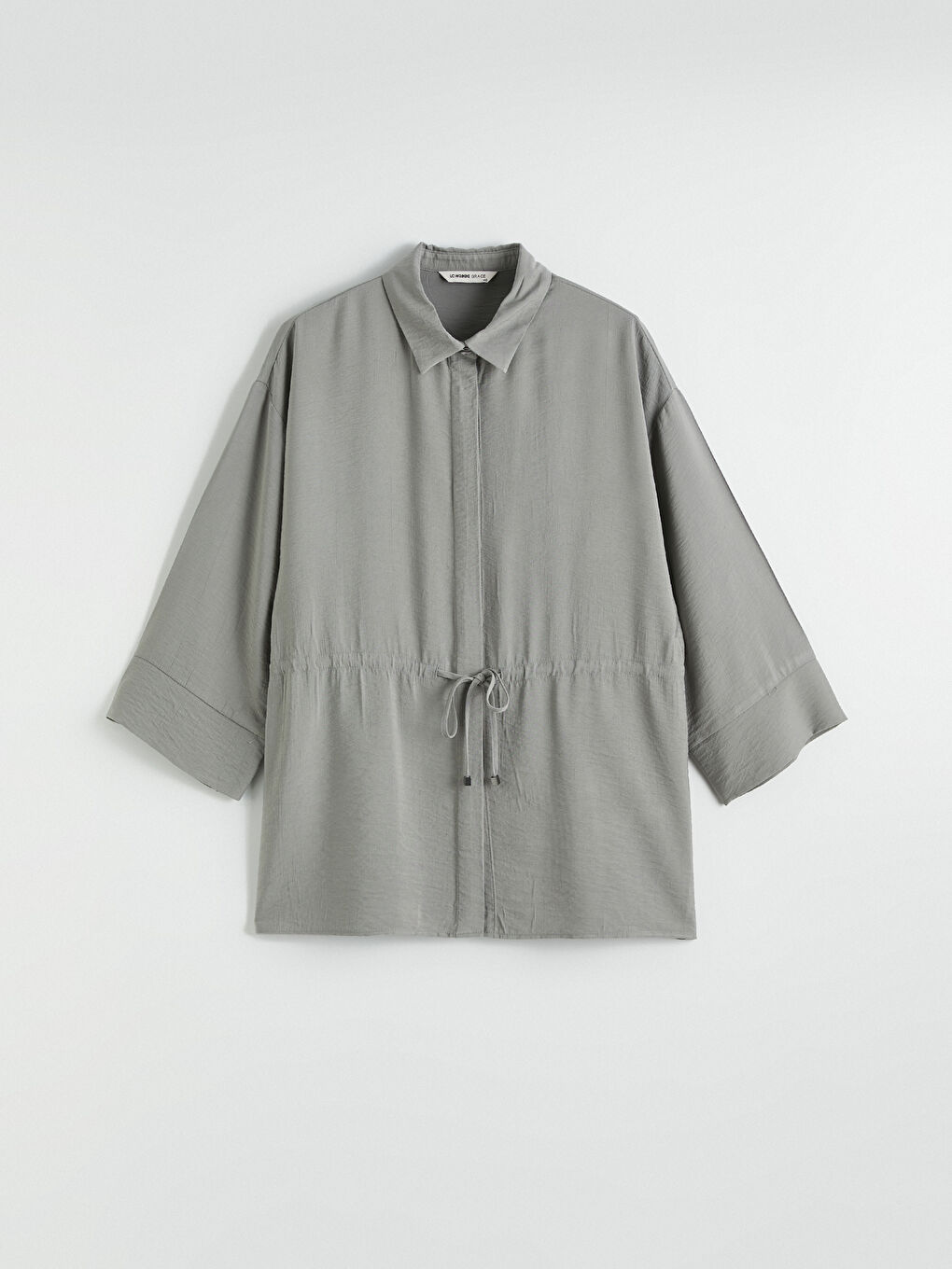 Chemise Femme Froncée en Tissu Froissé-3