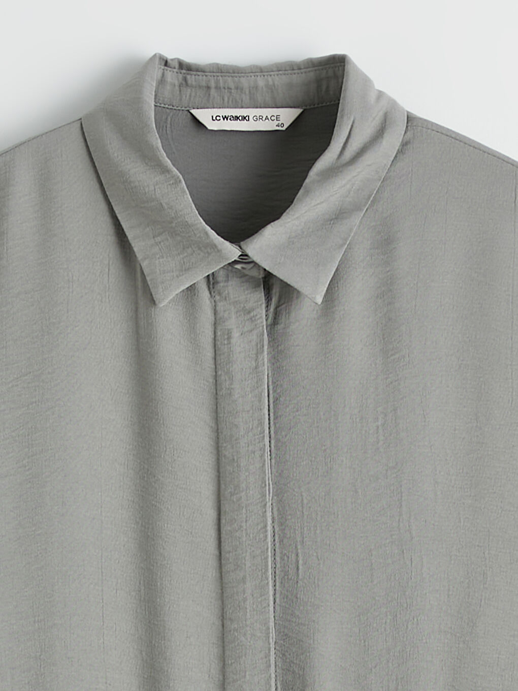 Chemise Femme Froncée en Tissu Froissé-4