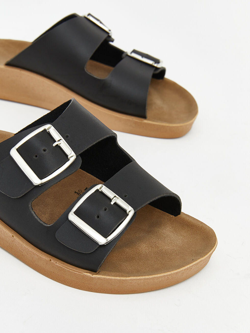 Papuci Slider pentru Femei cu Două Barete și Talpă Groasă-2