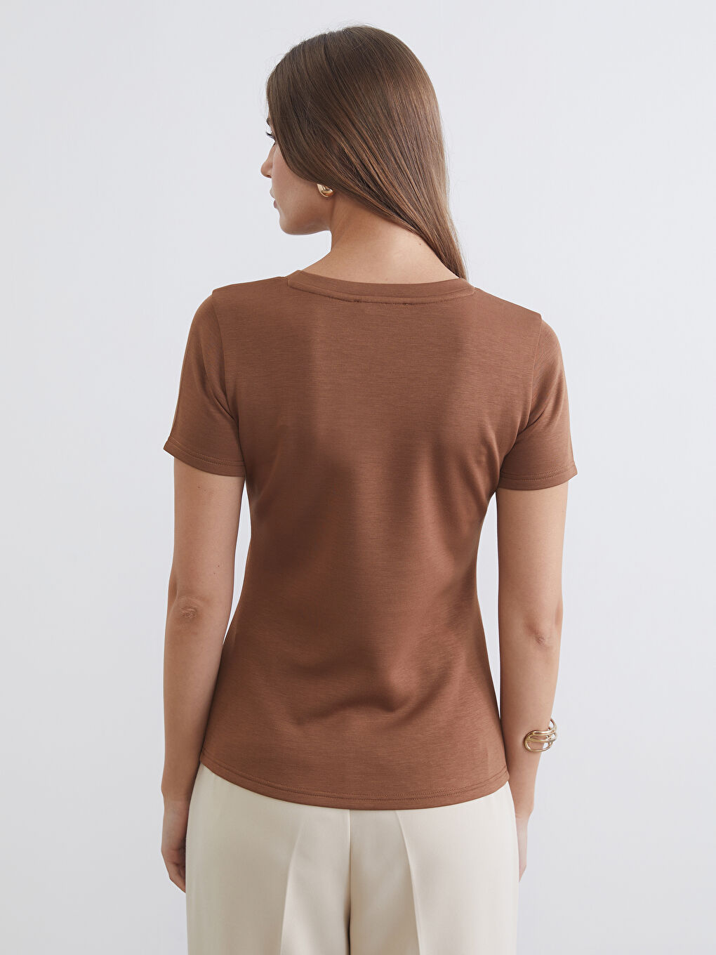 Žena SMEĐA Majica kratkih rukava-3