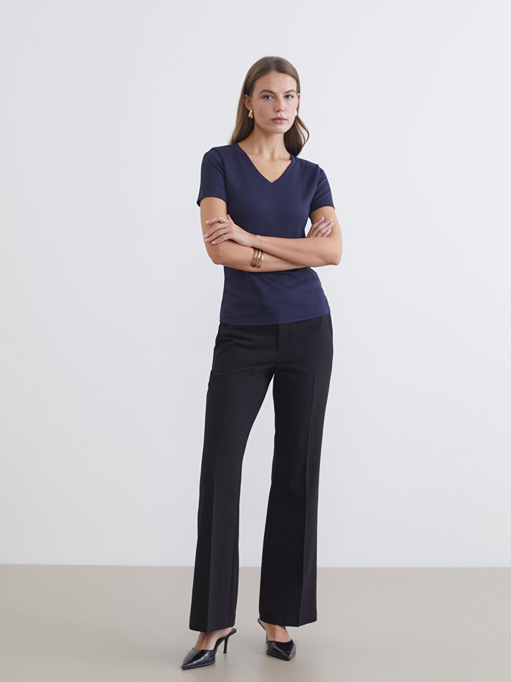 V-Neck Soft Touch Women's T-Shirt-1