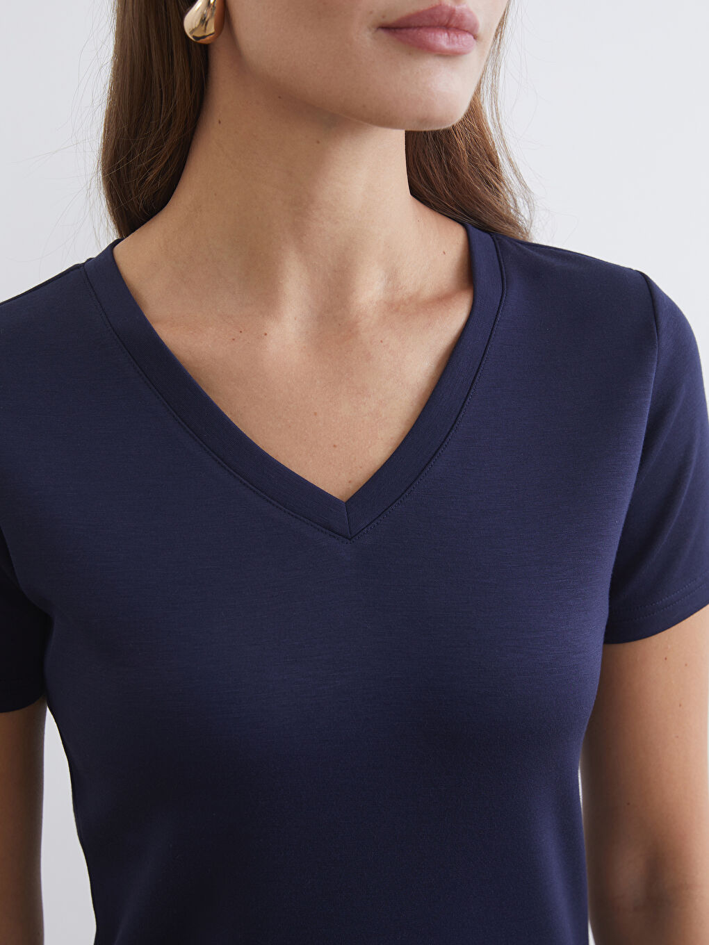 V-Neck Soft Touch Women's T-Shirt-2