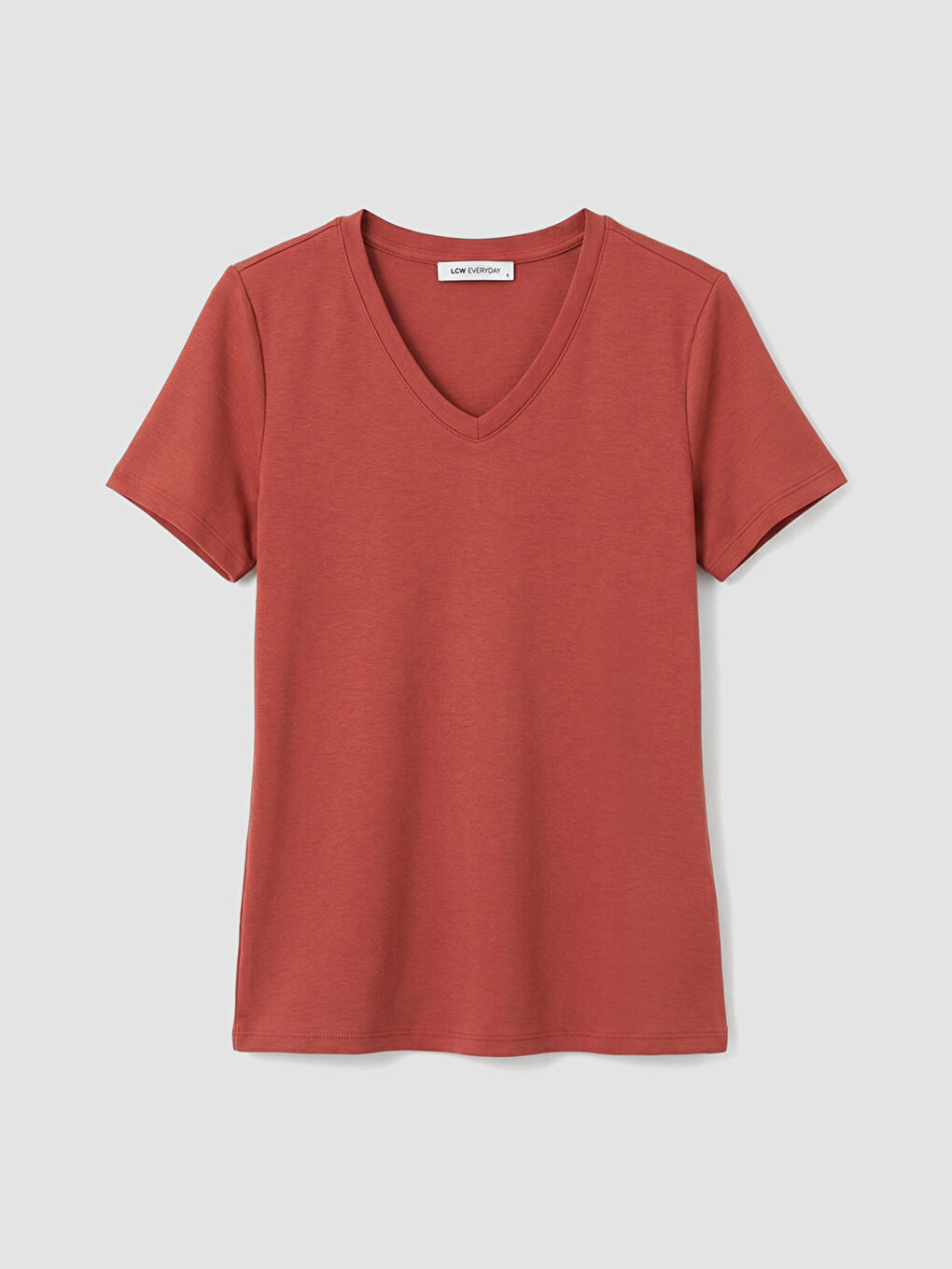 V Yaka Soft Touch Kadın Tişört	-6