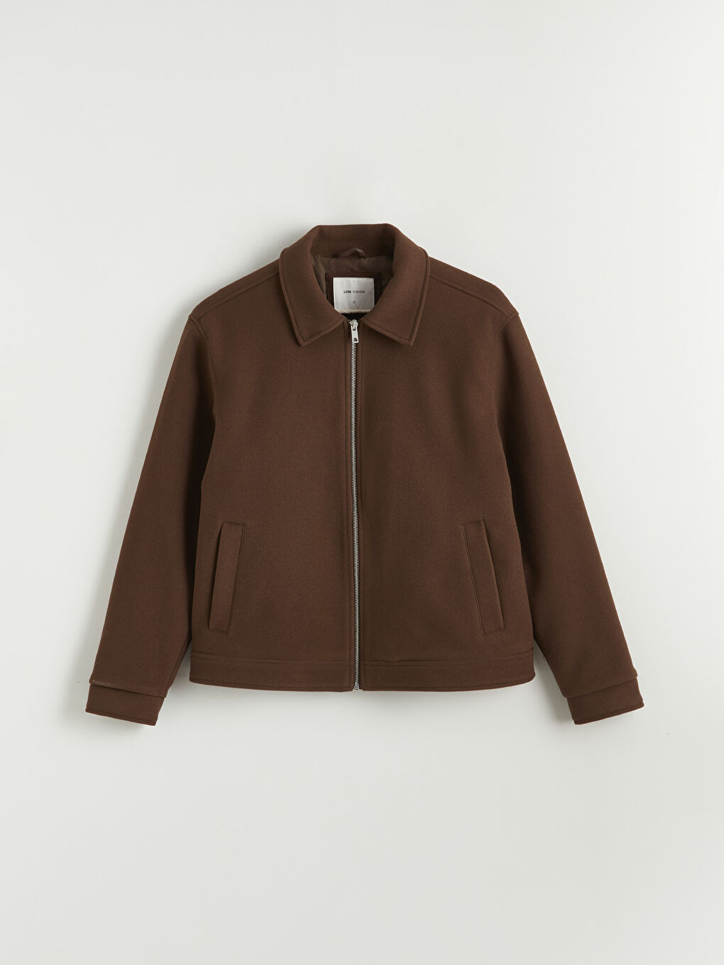 Kahverengi Standart Kalıp Erkek Kaşe Mont-5