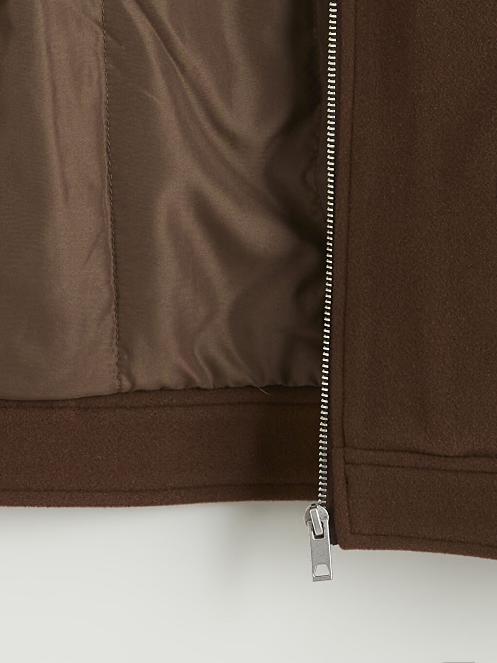 Kahverengi Standart Kalıp Erkek Kaşe Mont-6