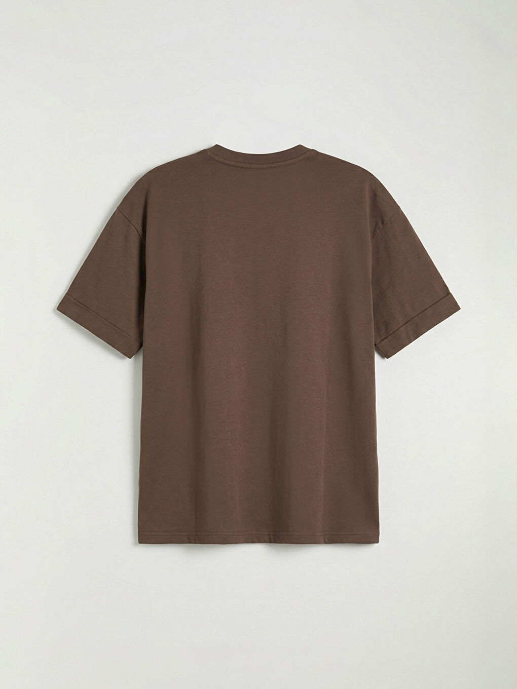 Kahverengi Bisiklet Yaka Baskılı Kız Çocuk Tişört-1