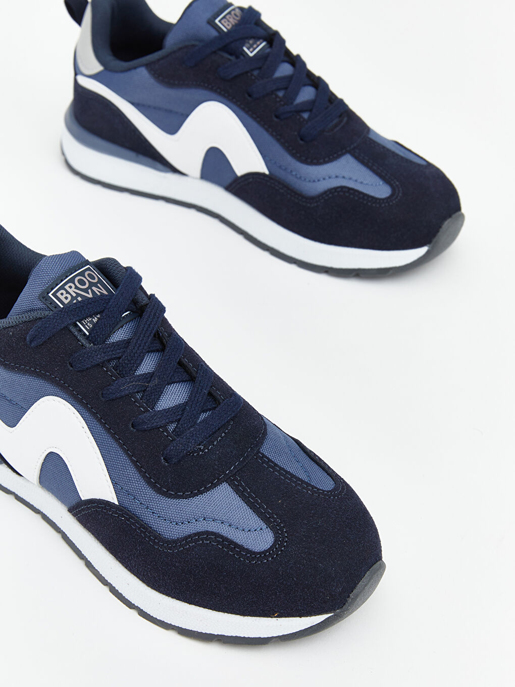 Lacivert Süet Görünümlü Erkek Çocuk Spor Ayakkabı-2