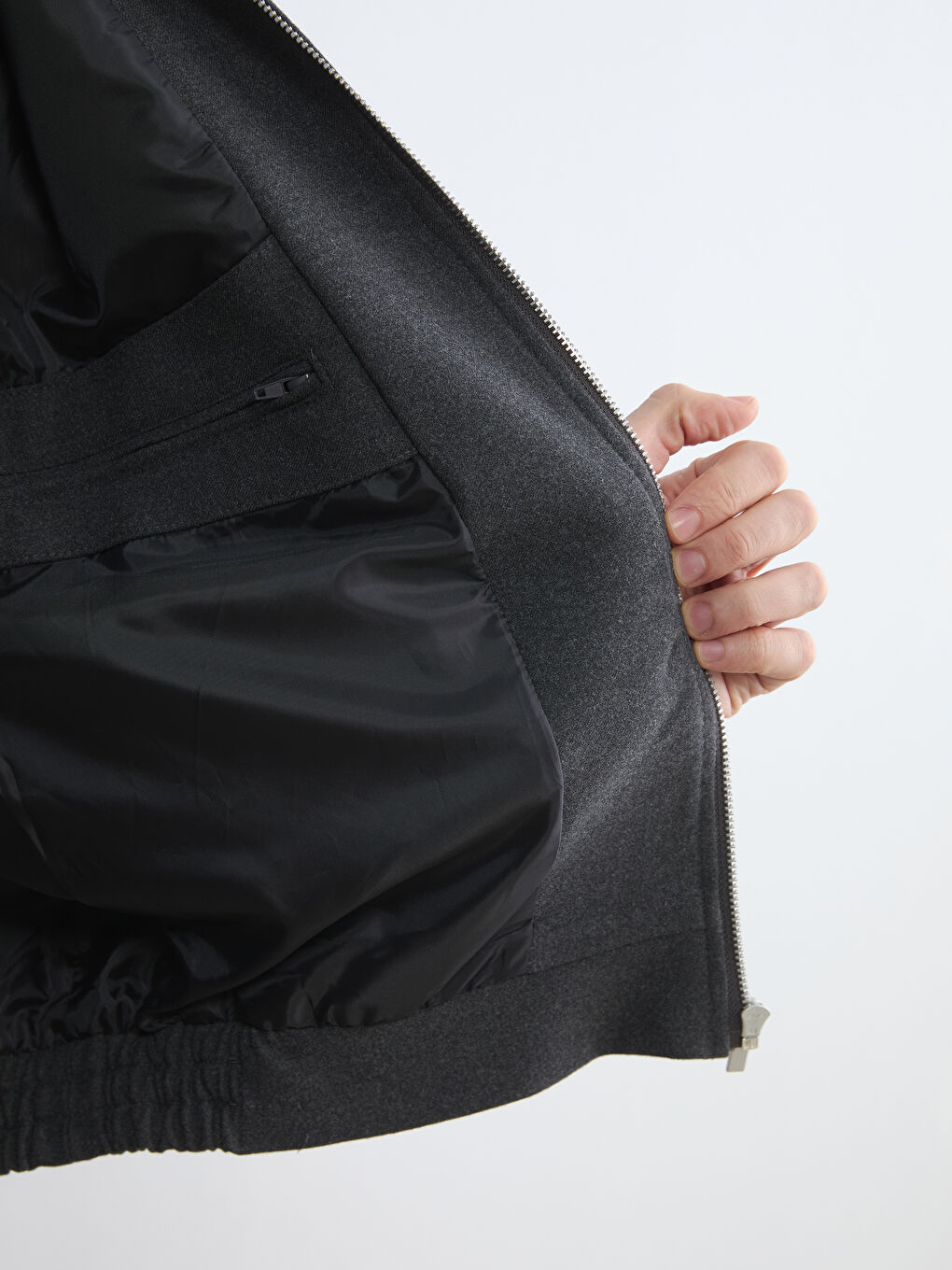 معطف انثراسايت / رمادي داكن رجل-4