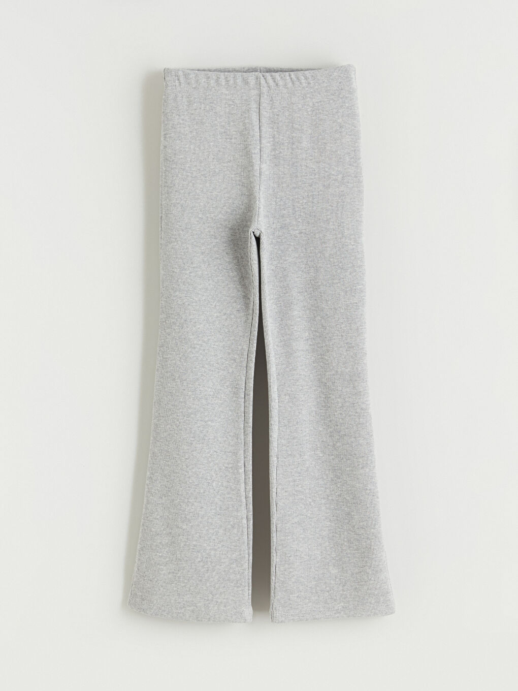 Gri Beli Lastikli İspanyol Paça Kız Çocuk Tayt