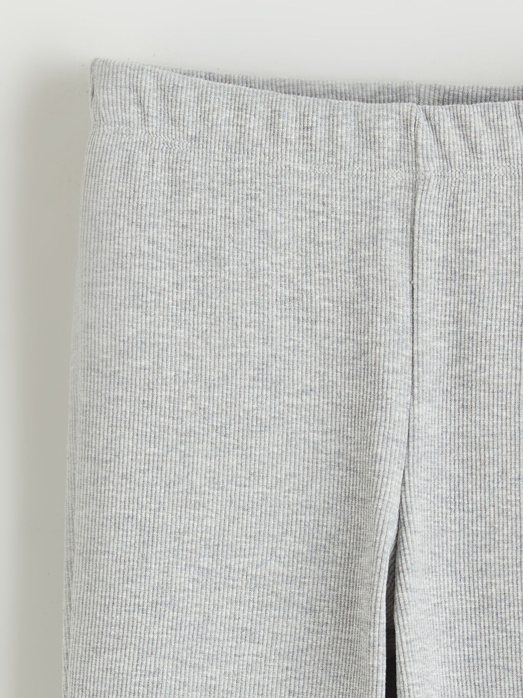 Gri Beli Lastikli İspanyol Paça Kız Çocuk Tayt-1