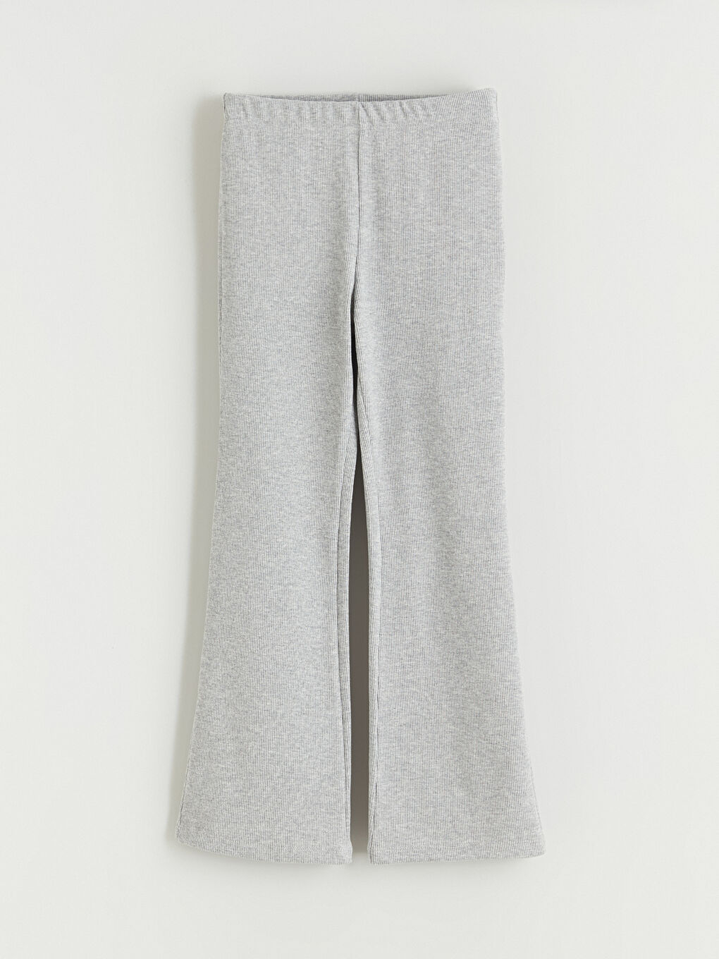 Gri Beli Lastikli İspanyol Paça Kız Çocuk Tayt-2