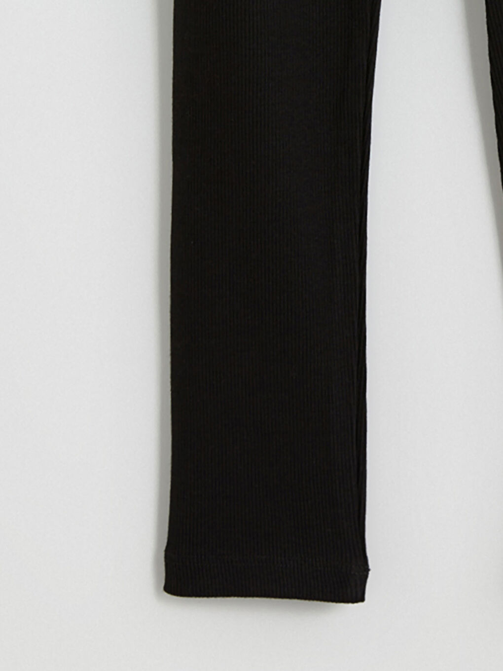 Siyah Beli Lastikli Kız Çocuk Tayt-1