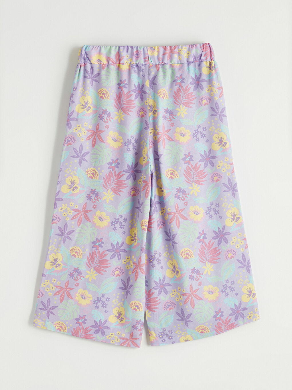 Mor Beli Lastikli Desenli Kız Çocuk Kapri-2