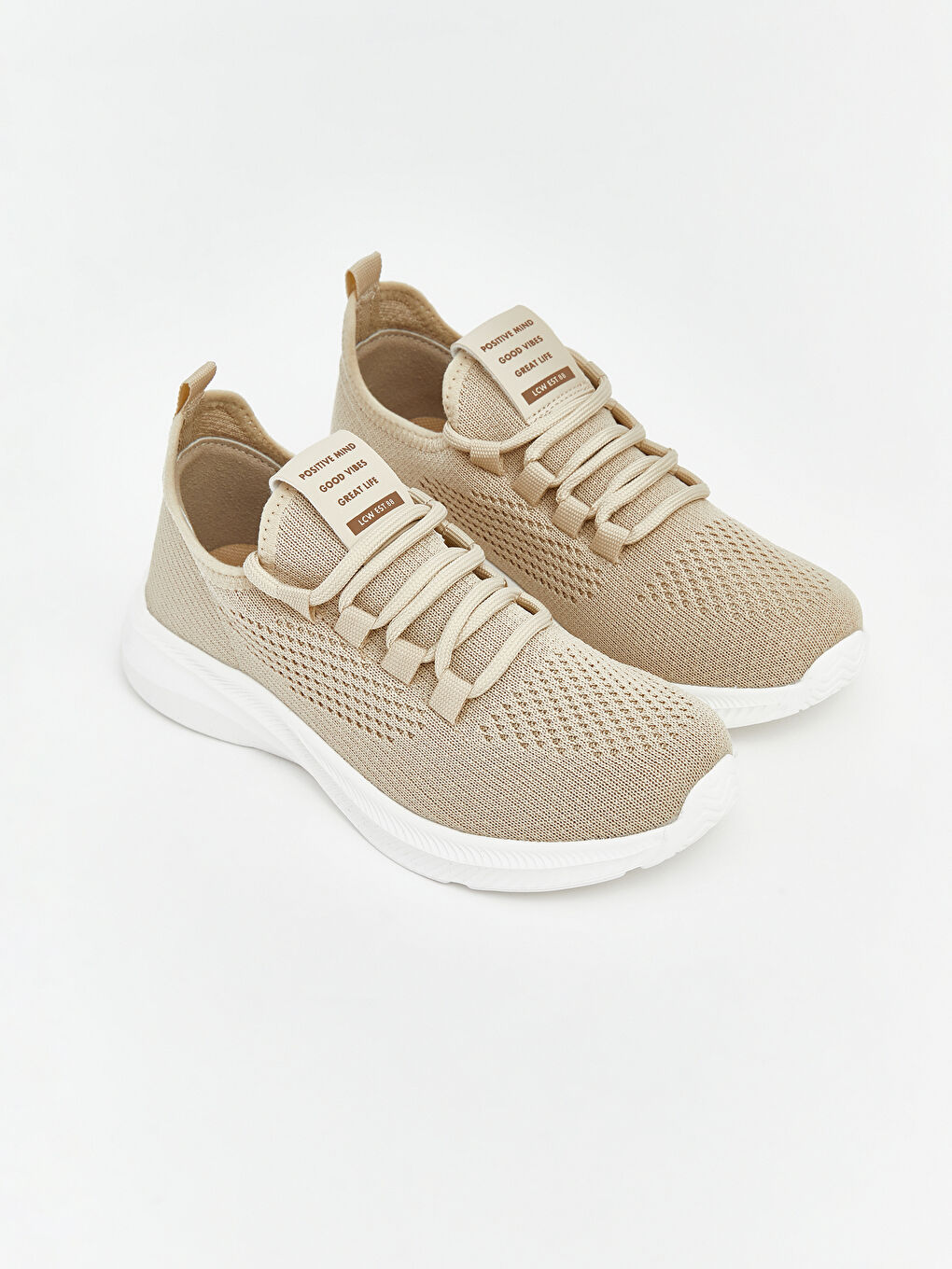 Bej File Detaylı Erkek Çocuk Spor Ayakkabı	