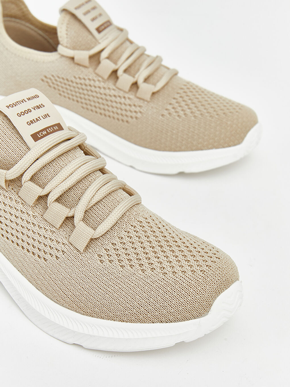 Bej File Detaylı Erkek Çocuk Spor Ayakkabı	-2