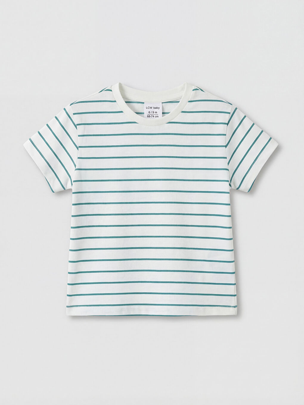 Ekru Bisiklet Yaka Erkek Bebek Tişört