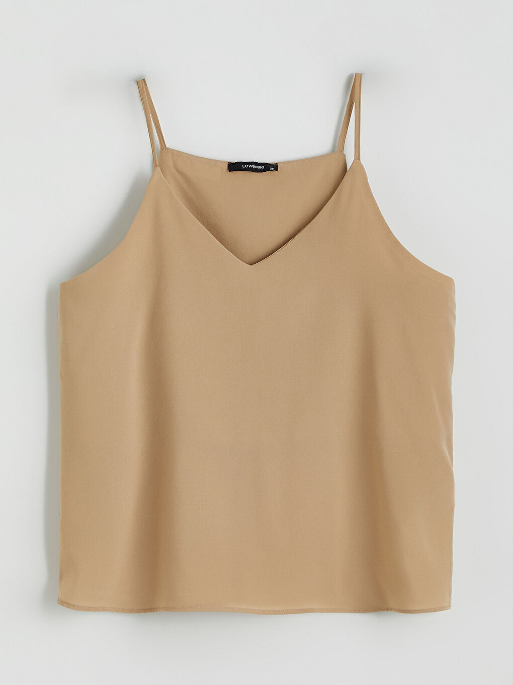 Haki V Yaka Askılı Bluz-4