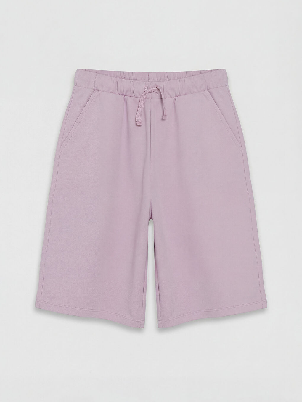 Lila Beli Lastikli Kız Çocuk Şort