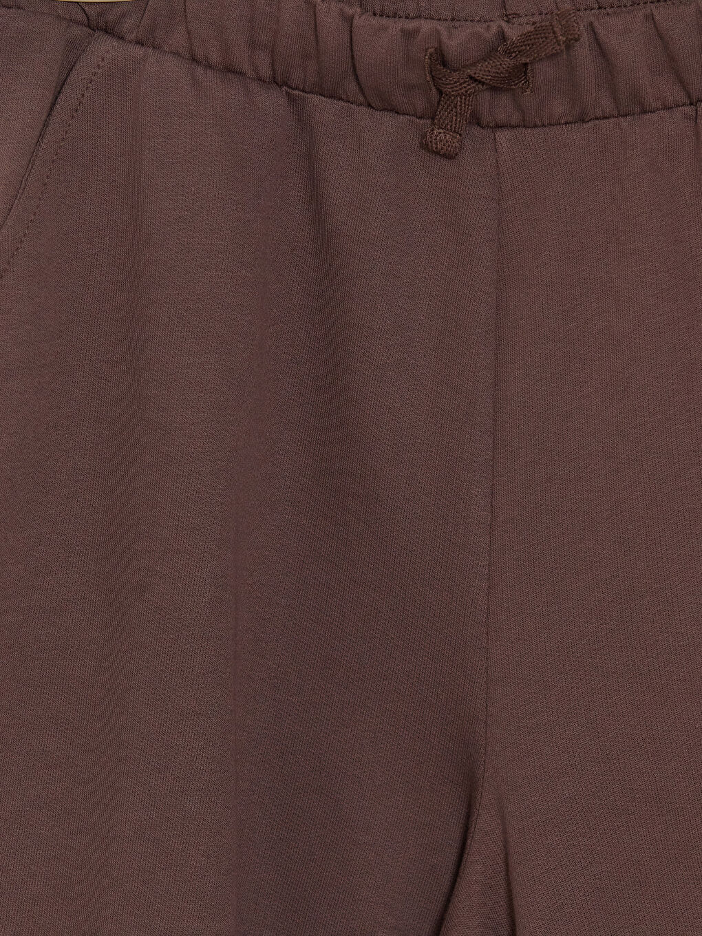 Kahverengi Beli Lastikli Kız Çocuk Şort-2