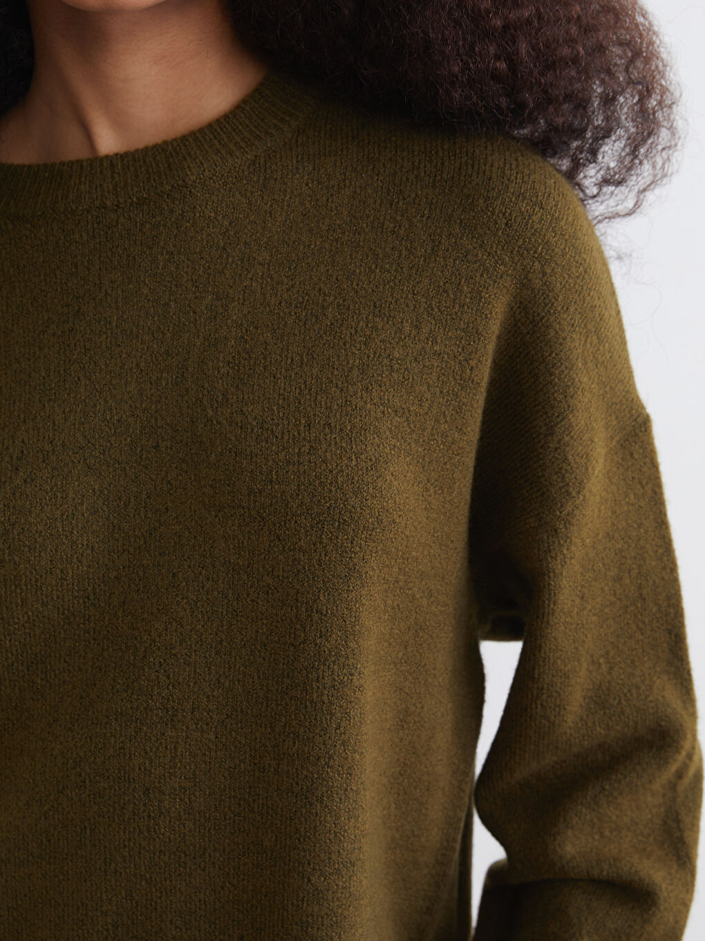 Women's Crew Neck Knit Sweater-2