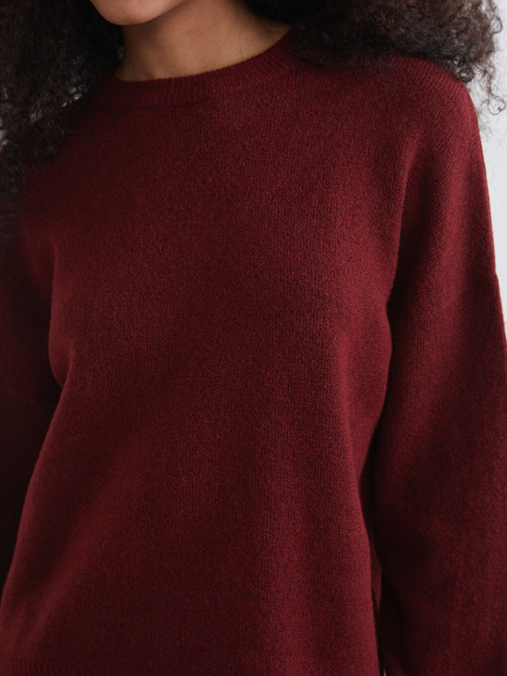 Women's Crew Neck Knit Sweater-2