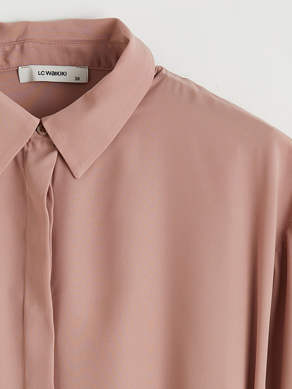 Pembe Beli Kuşaklı Kadın Gömlek Tunik-5