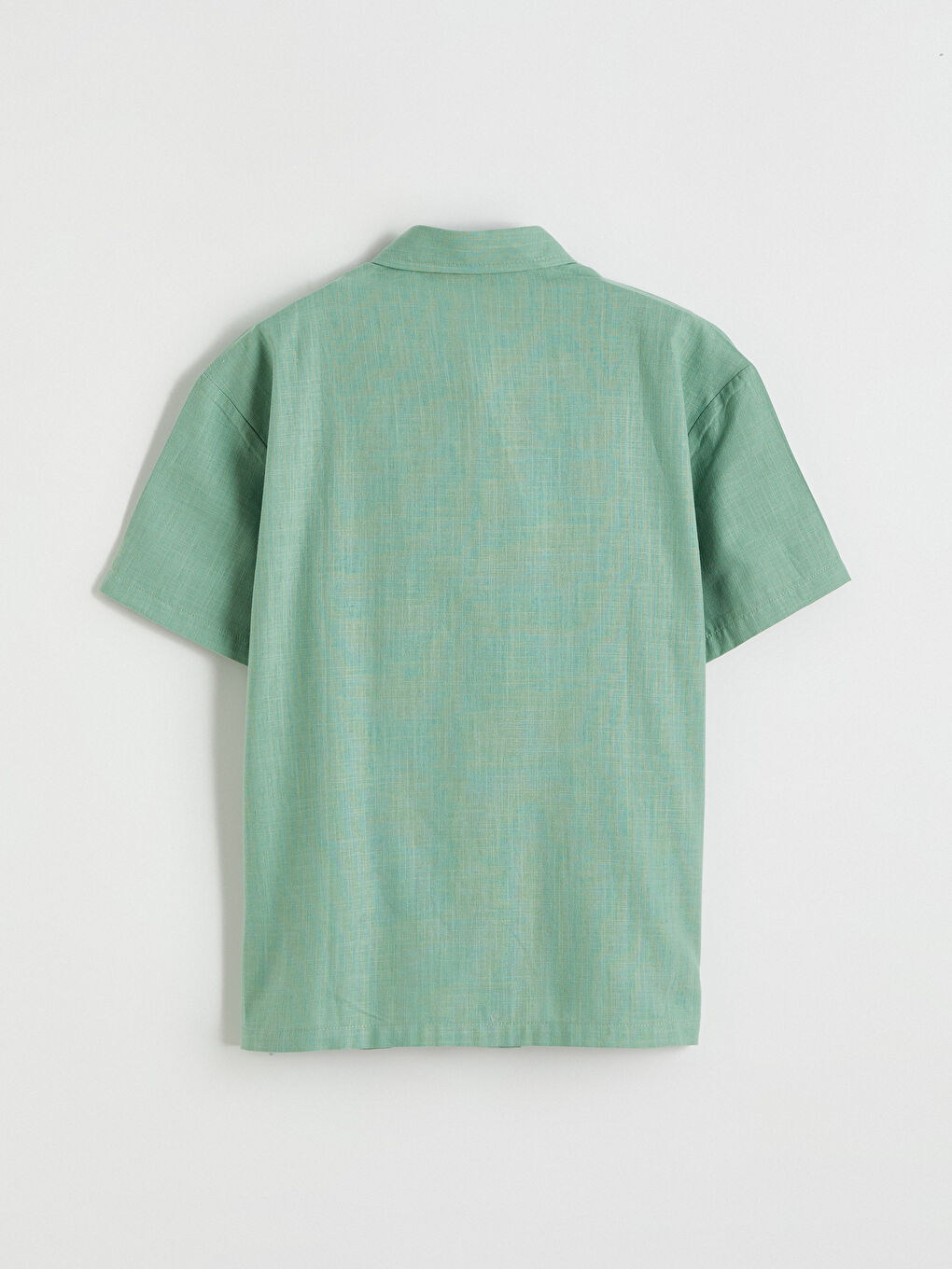 Yeşil Basic Kısa Kollu Erkek Çocuk Gömlek-2