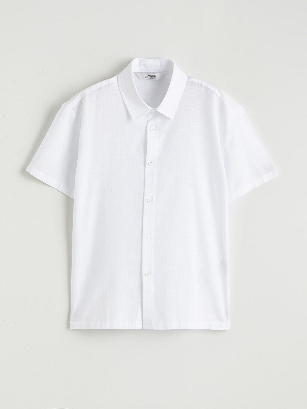 Beyaz Basic Kısa Kollu Erkek Çocuk Gömlek