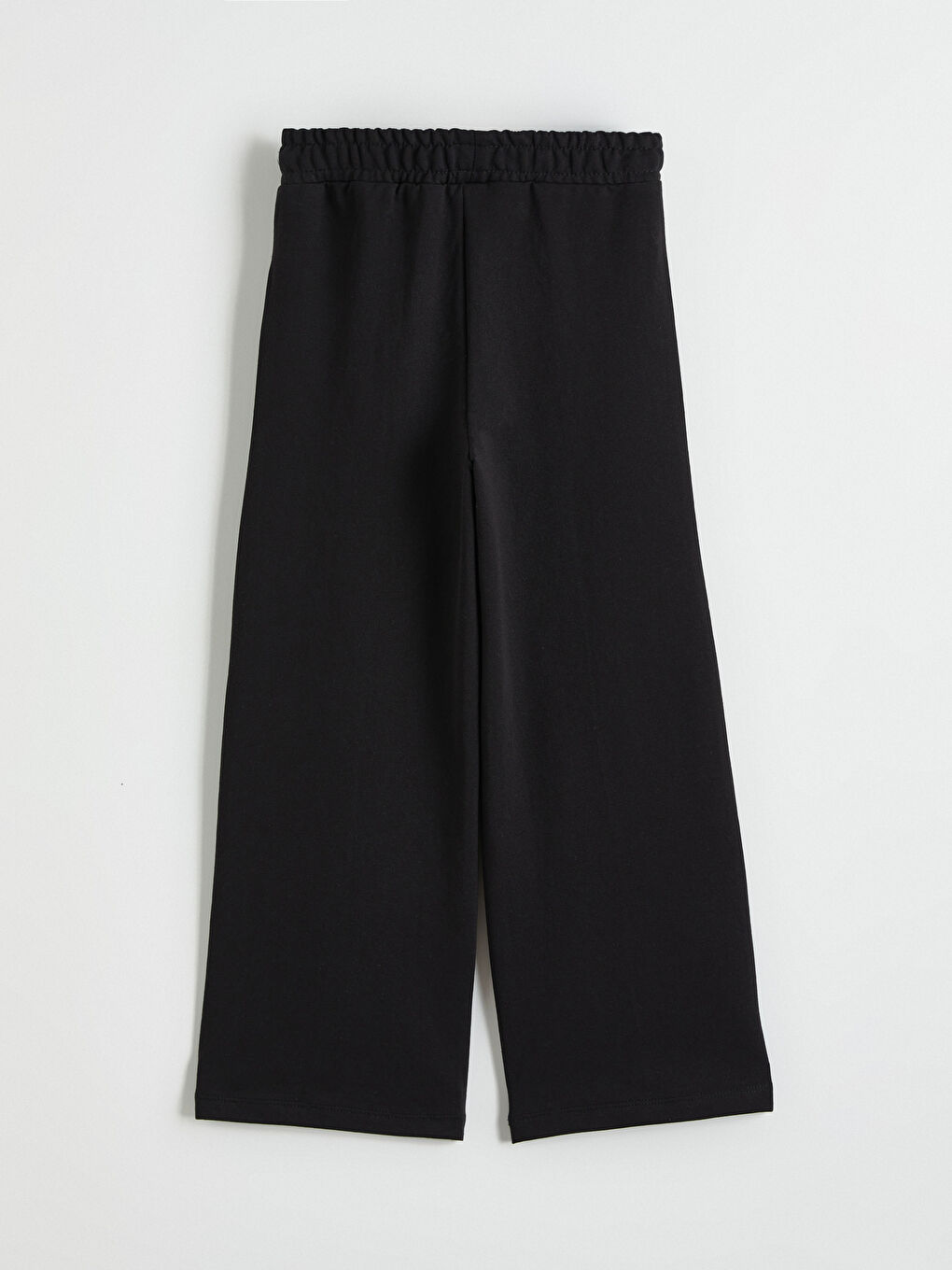 Siyah Beli Lastikli Geniş Paça Kız Çocuk Eşofman Altı-2