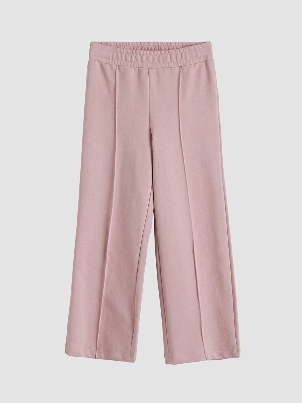 Lila Beli Lastikli Geniş Paça Kız Çocuk Eşofman Altı