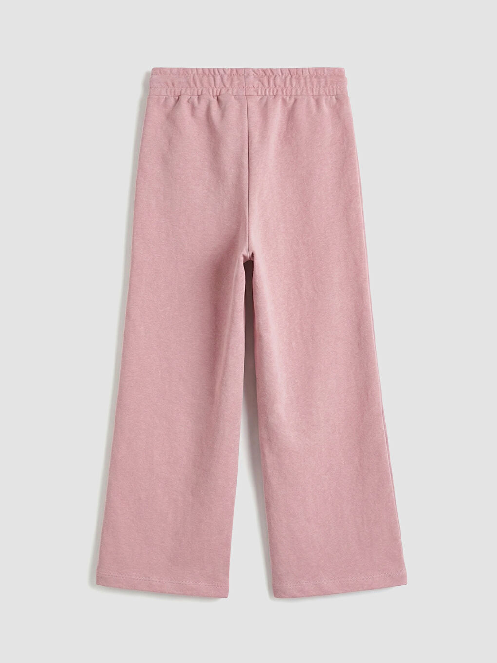 Lila Beli Lastikli Geniş Paça Kız Çocuk Eşofman Altı-1