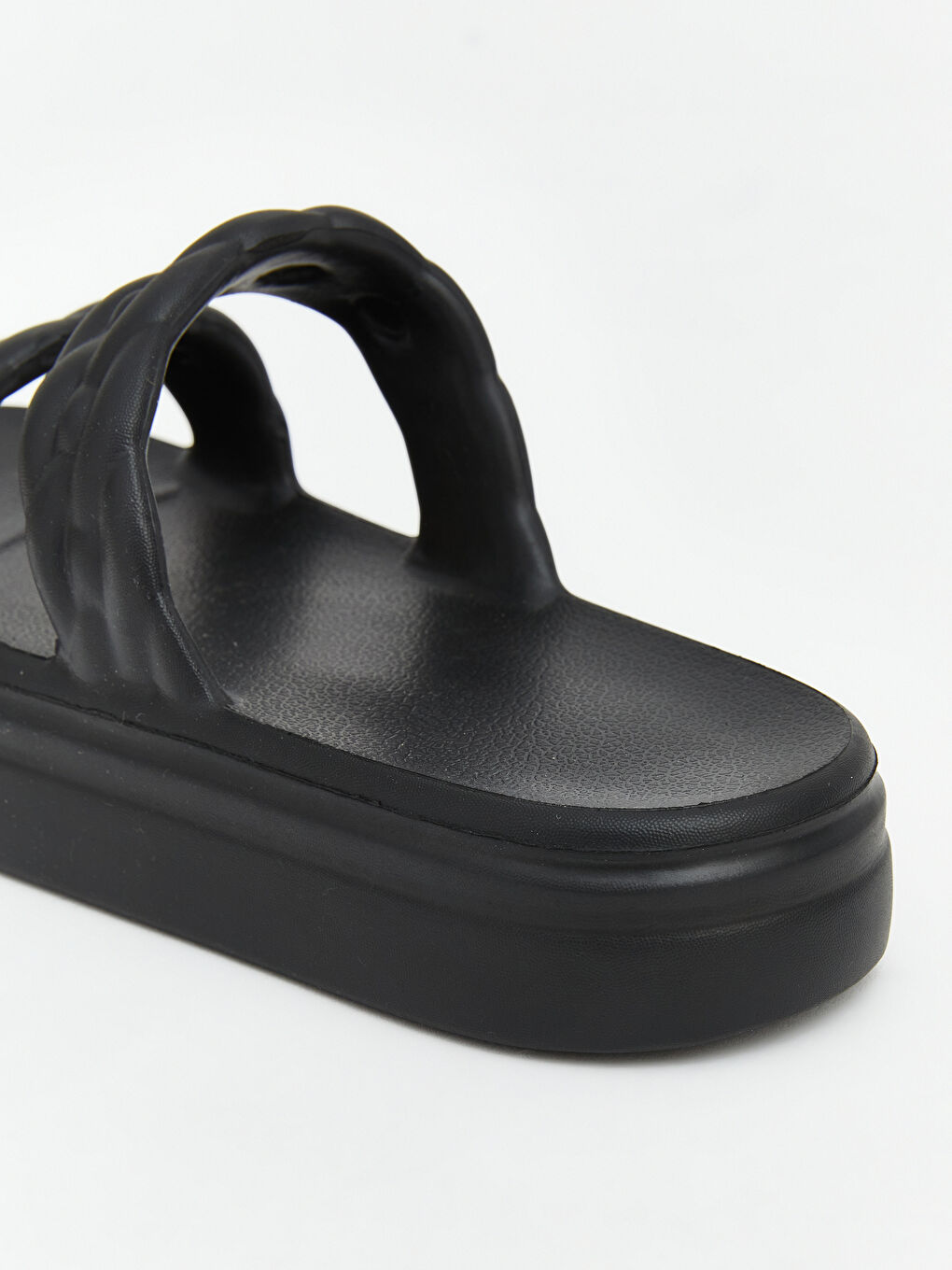 Siyah Çift Bantlı Kadın Terlik-4