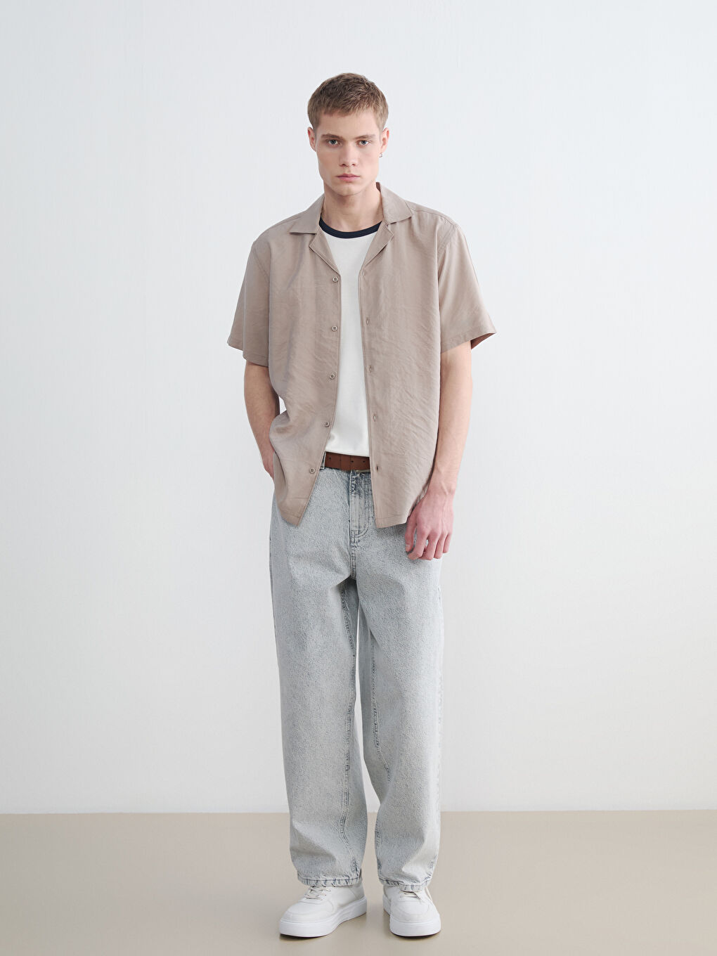 Gri 710 Loose Fit Erkek Jean Pantolon