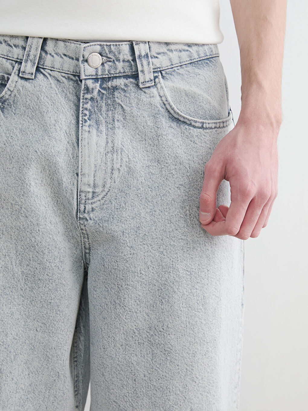 Gri 710 Loose Fit Erkek Jean Pantolon-2