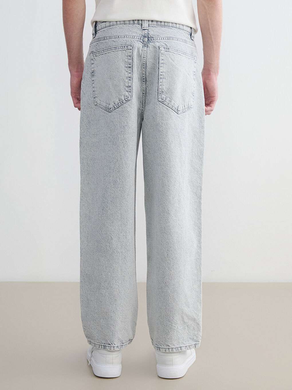 Gri 710 Loose Fit Erkek Jean Pantolon-3