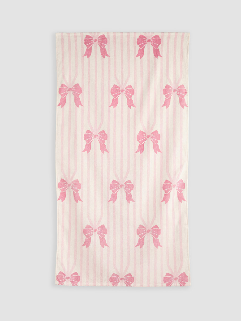 Pembe Fiyonk Desenli Pamuklu Kız Çocuk Plaj Havlusu  70x150 cm-1