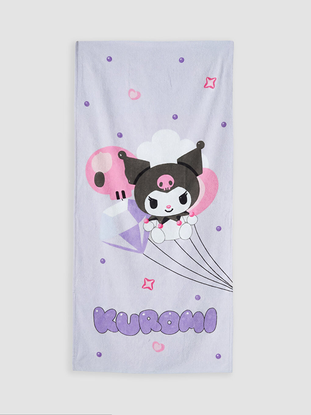 Lila Kuromi Kız Çocuk Plaj Havlusu
