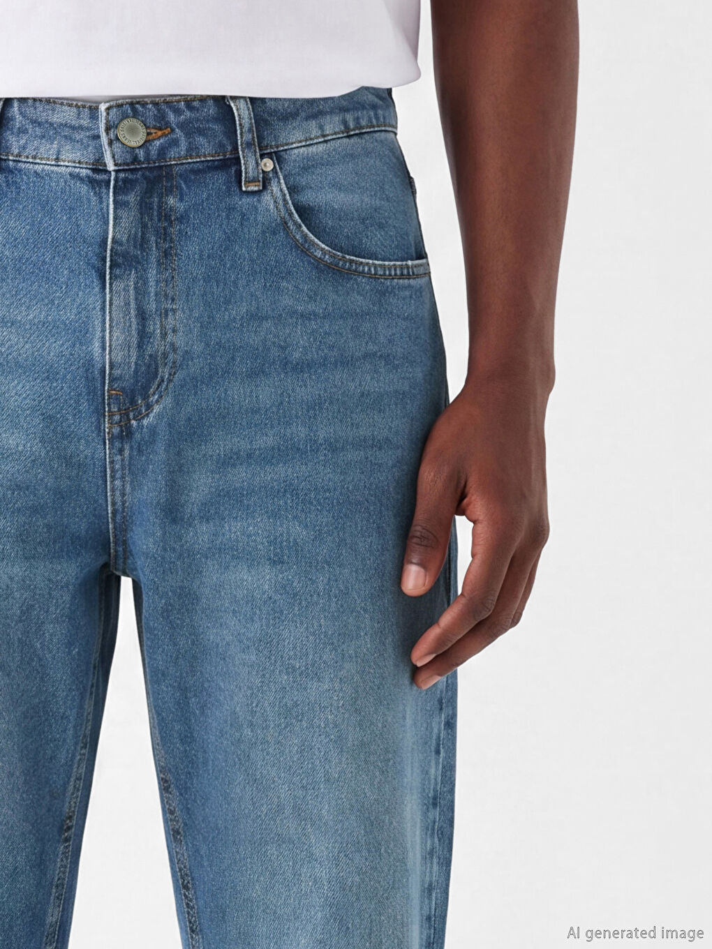 İndigo Baggy Fit Erkek Jean Pantolon-2