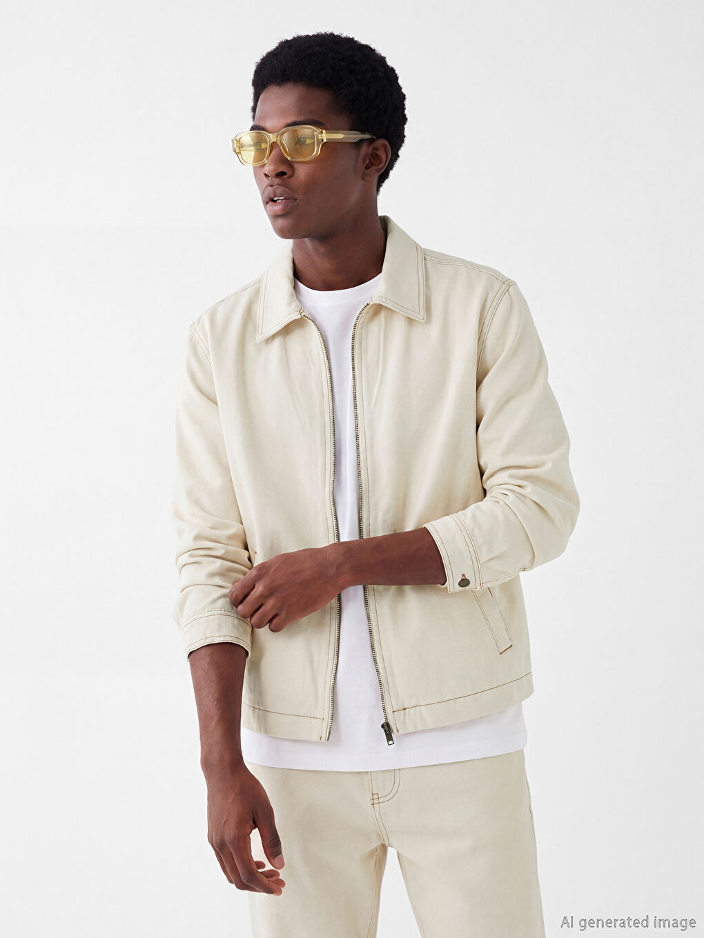 Loose Fit Men's Jean Jacket