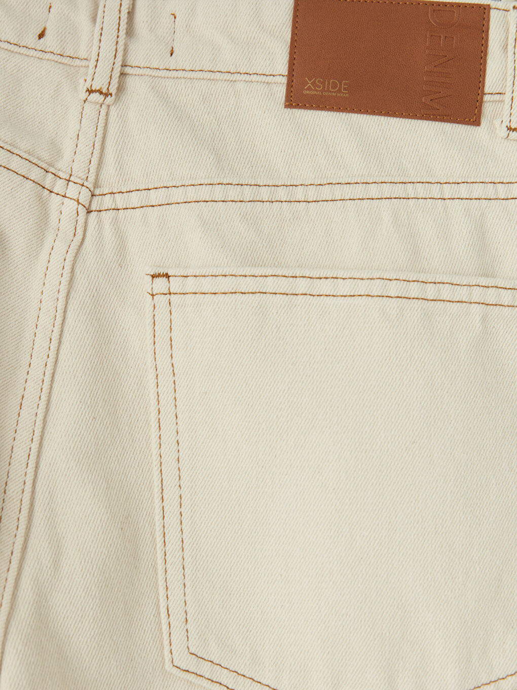 Bej Straight Fit Erkek Jean Pantolon-3