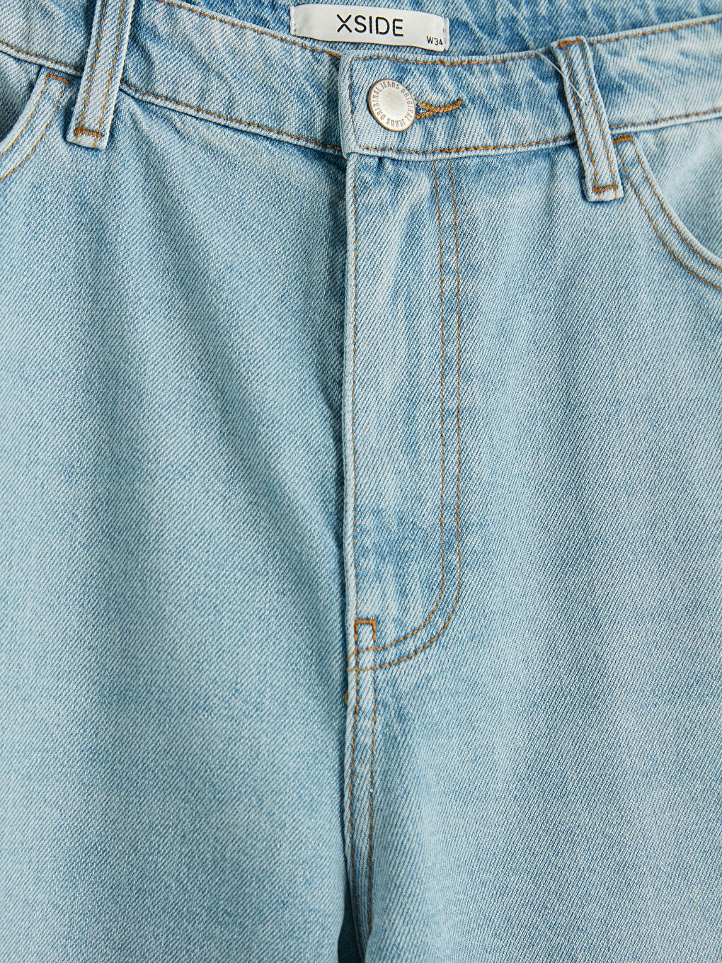 İndigo Rahat Kalıp Erkek Jean Şort-2