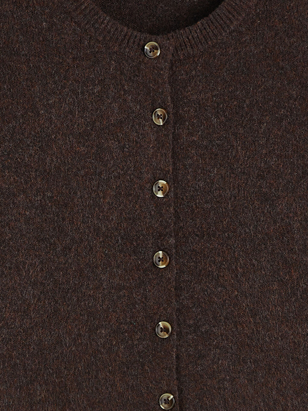 ქალის მრგვალი ყელიანი ნაქსოვი კარდიგანი-5