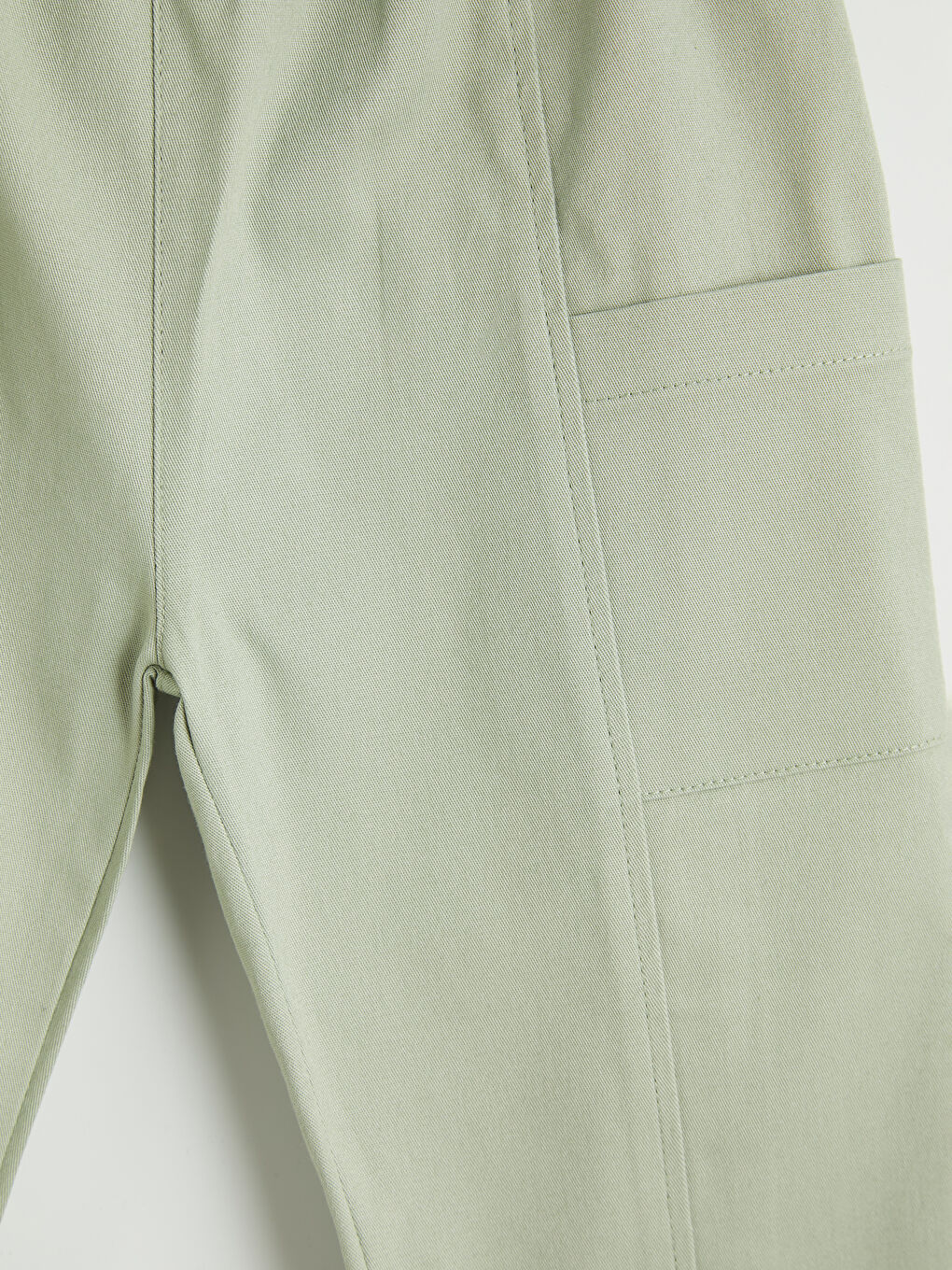 Yeşil Beli Lastikli Erkek Bebek Kargo Pantolon-2