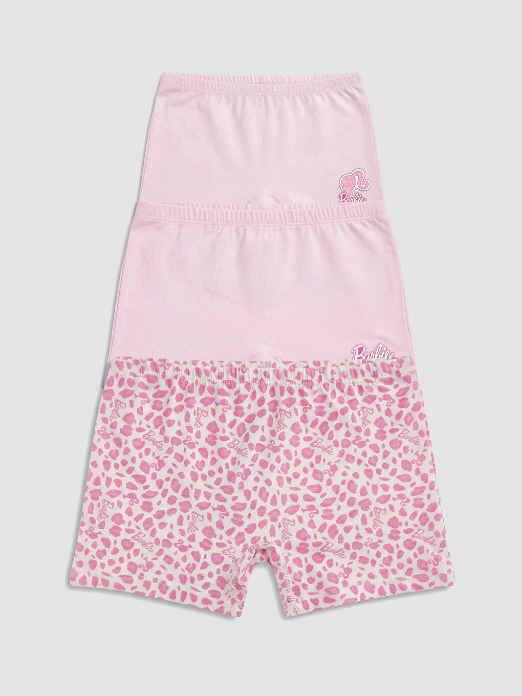 Pembe Barbie Baskılı Kız Çocuk Boxer 3'lü-1