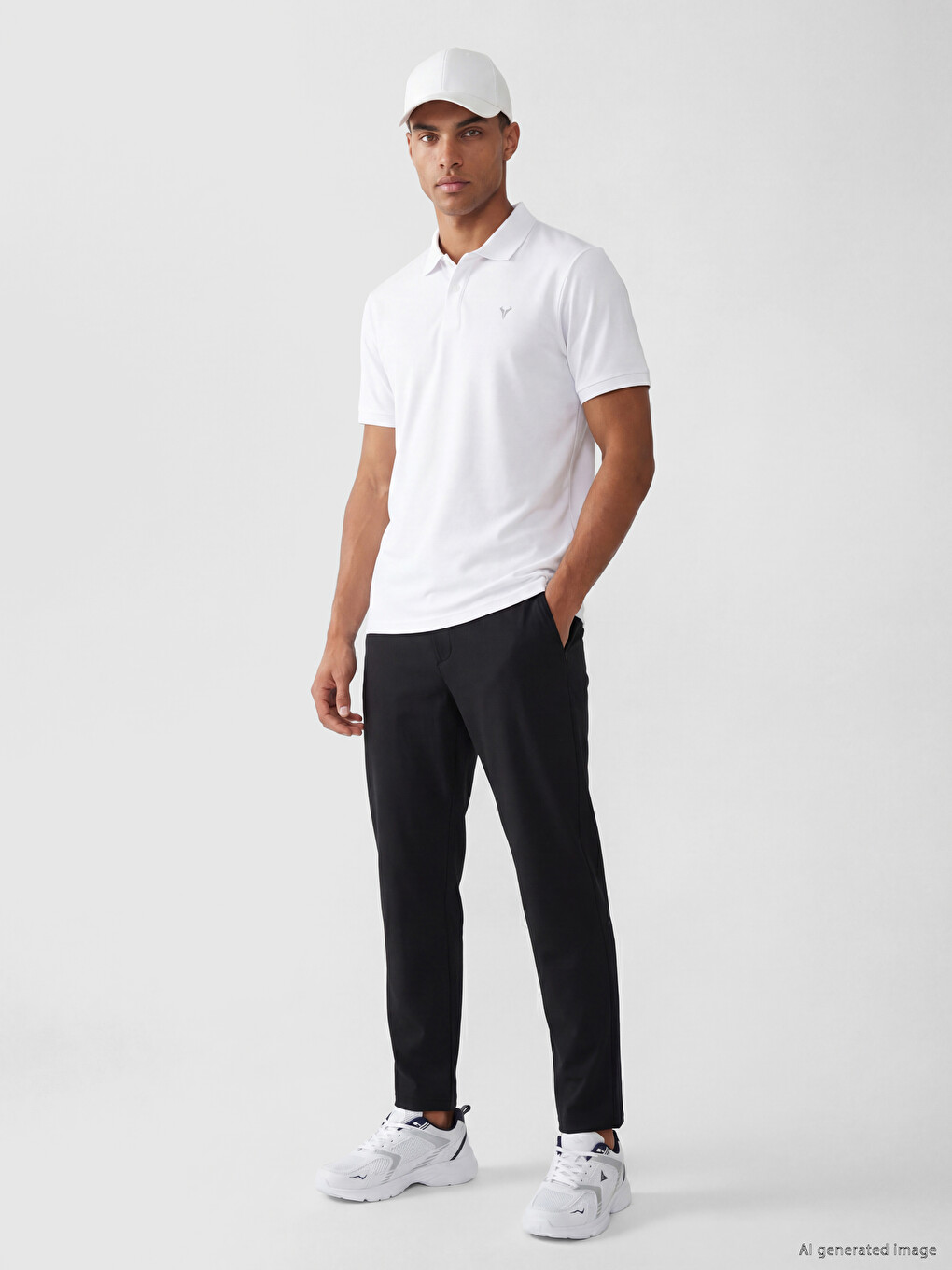 Man White Sports T-shirt-1