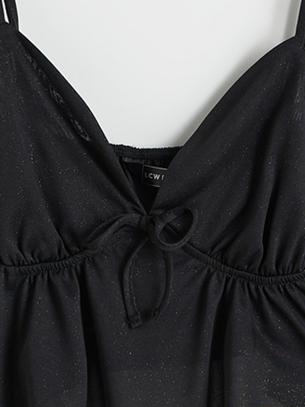 Siyah V Yaka Kadın Şortlu Pijama Takımı-2